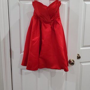 Red formal dress short